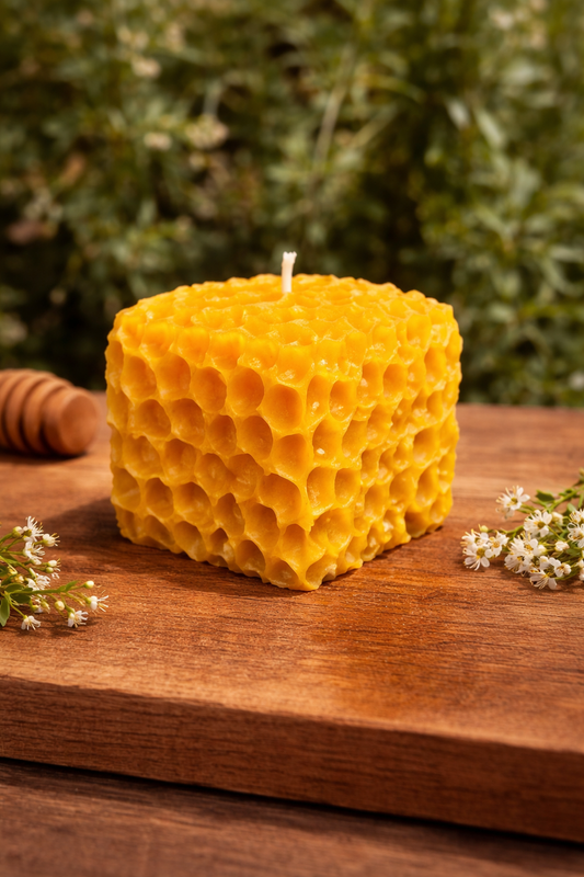 Honeycomb Cube Candle